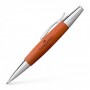 E-Motion Pearwood Twist Pencil with Chrome Metal Tip, 1.4mm, Reddish Brown